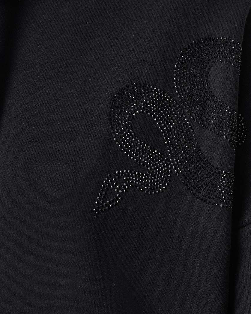 Etie Embellished Rose Hoodie