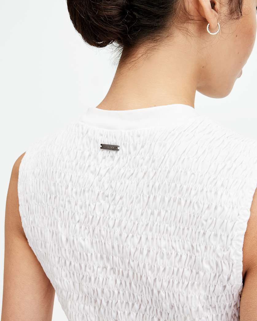 Ode Smocked Sleeveless Tank Top