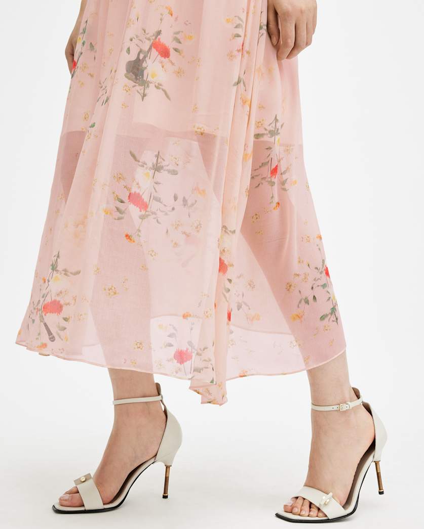 Saffron Kora Floral Print Midi Dress