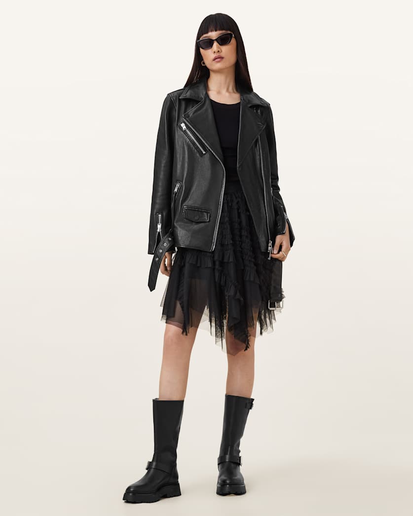 Jayde Ruffled Tulle Mini Skirt