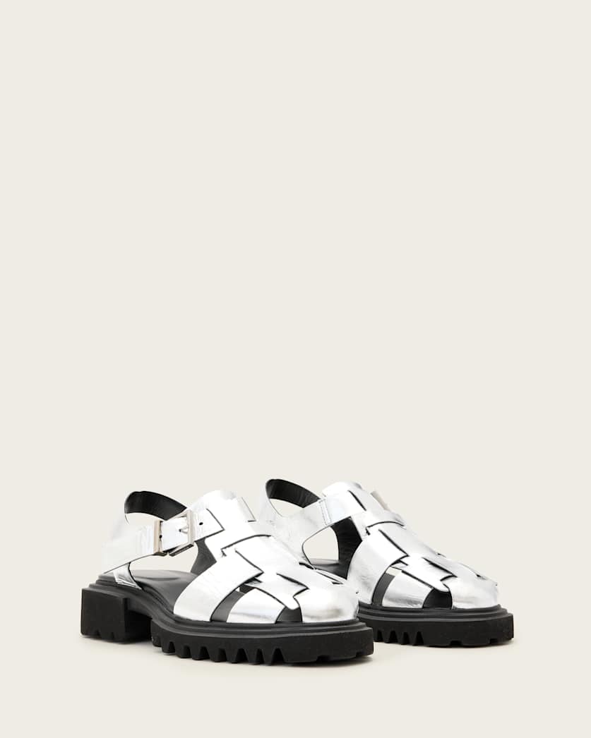 Tess Chunky Metallic Leather Sandals