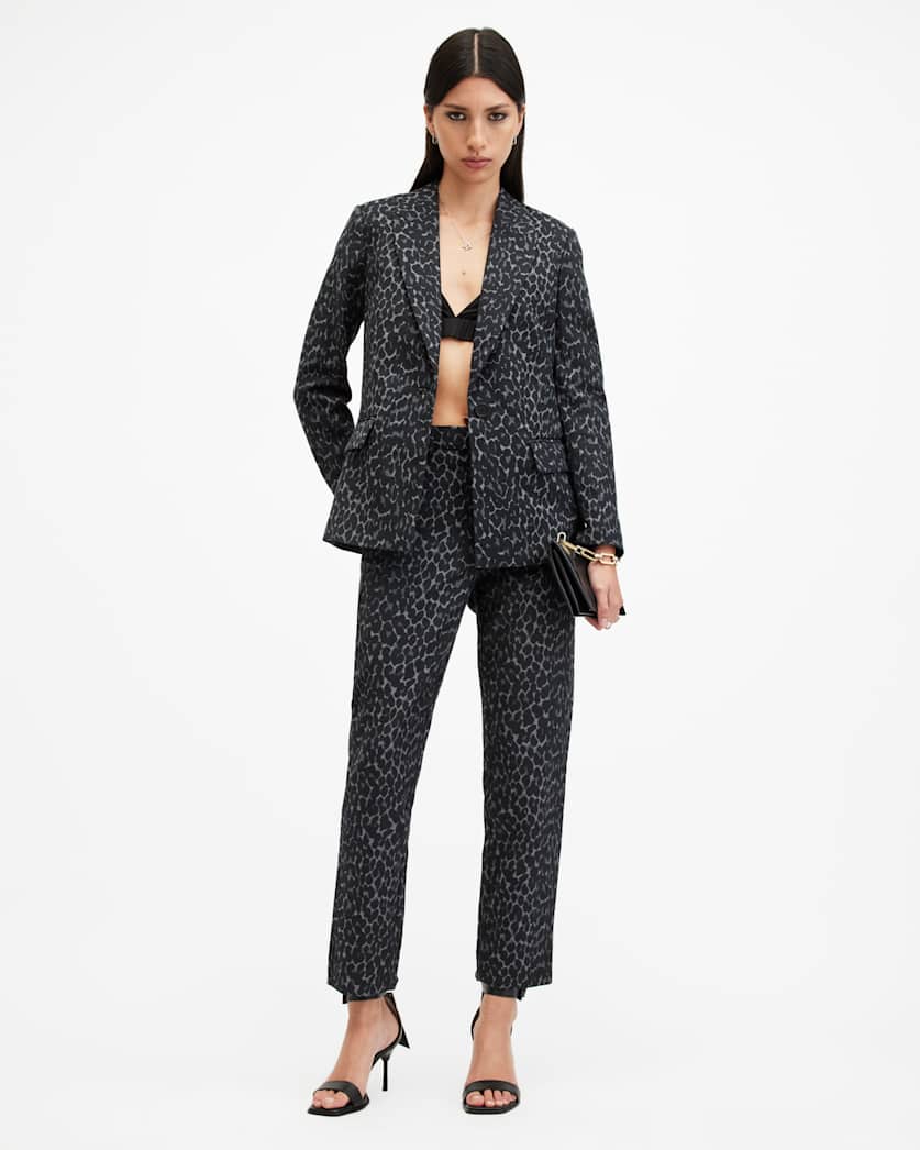 Aurora Leopard Jacquard Trousers