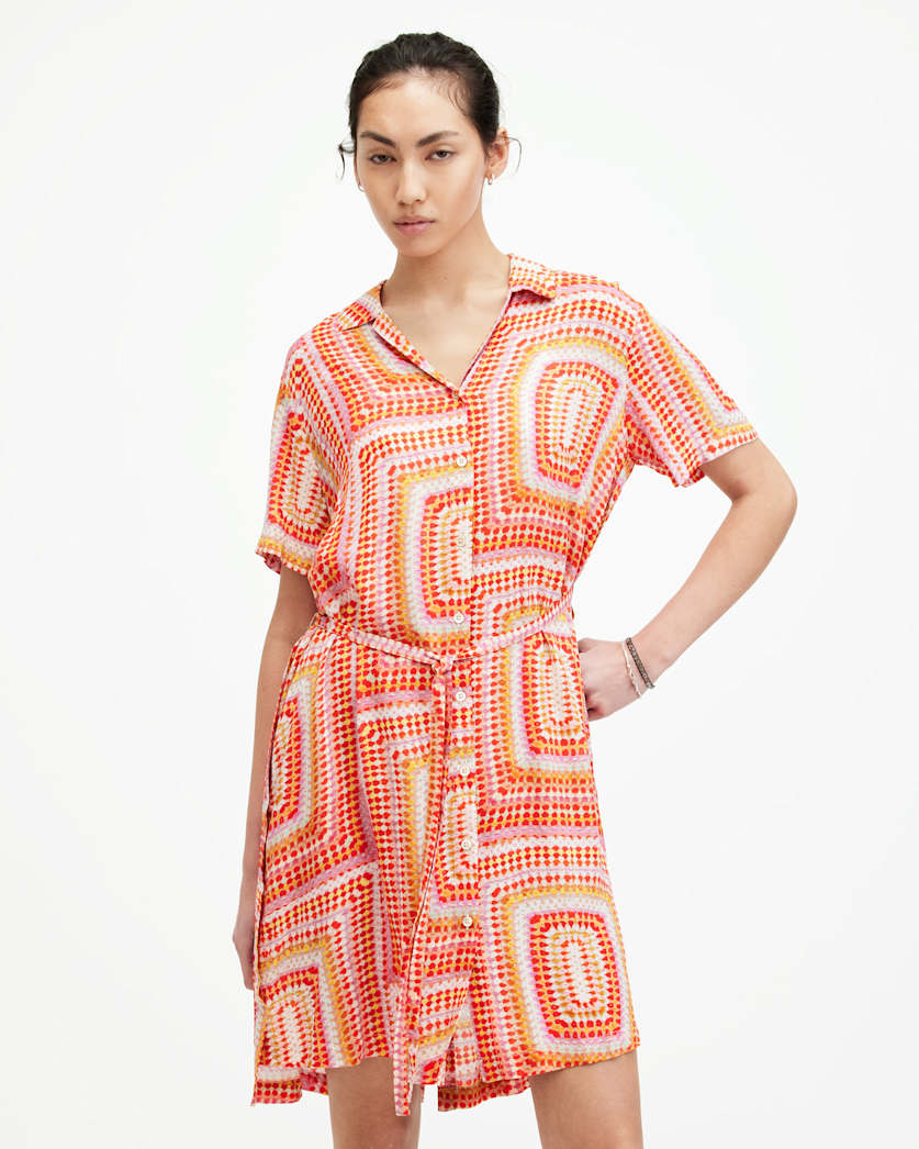 Athea Luisa Print Mini Shirt Dress
