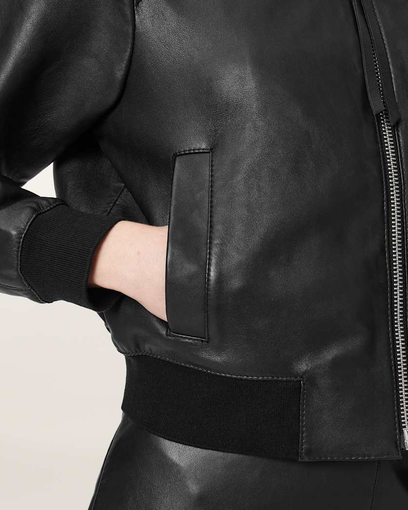 Orten Leather Bomber Jacket