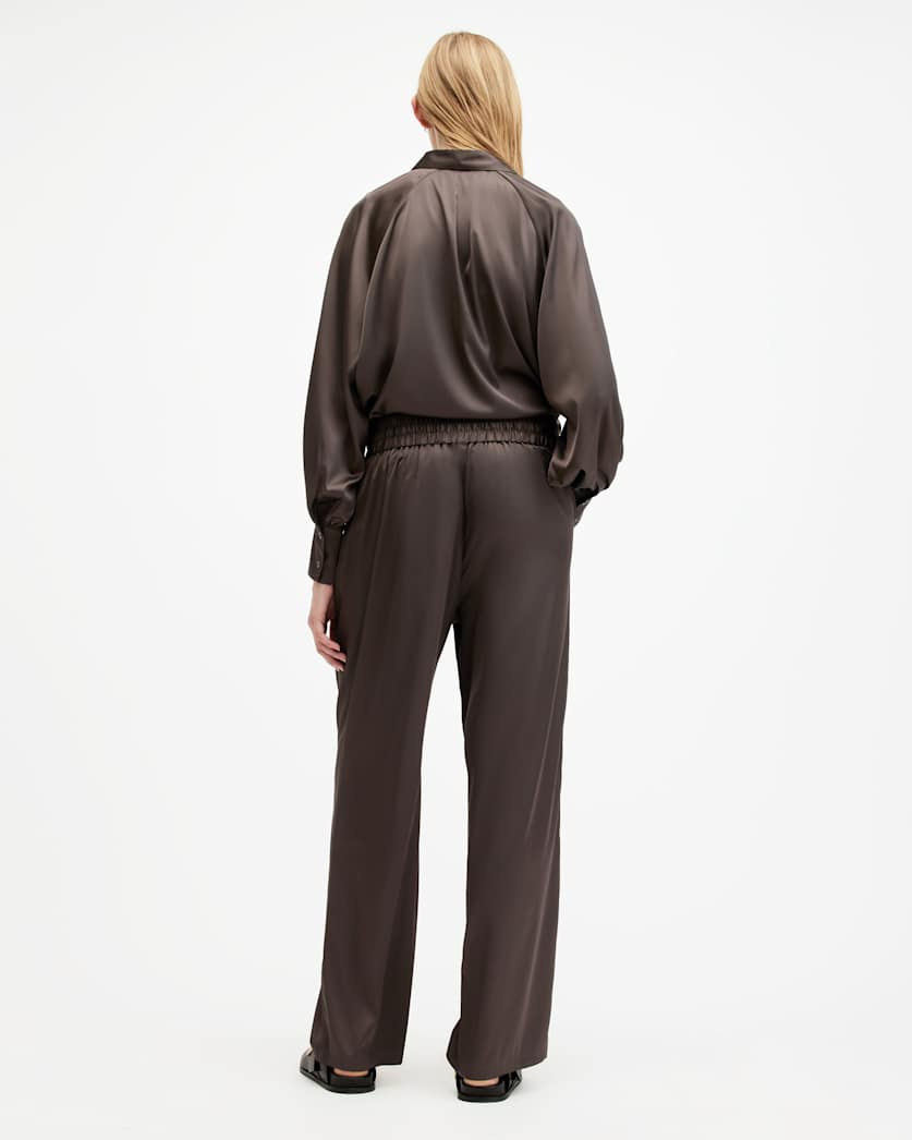 Tyler High Rise Abstract Print Trousers