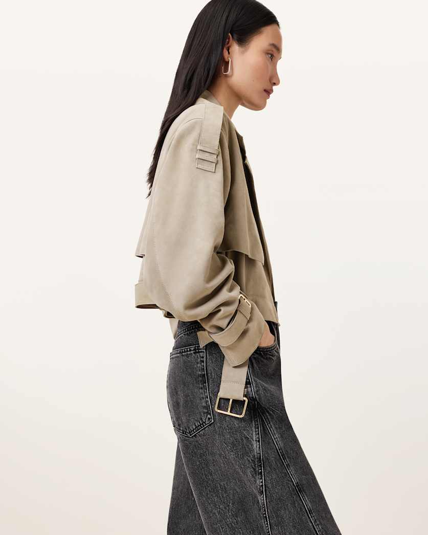 Ophelia Cropped Suede Jacket