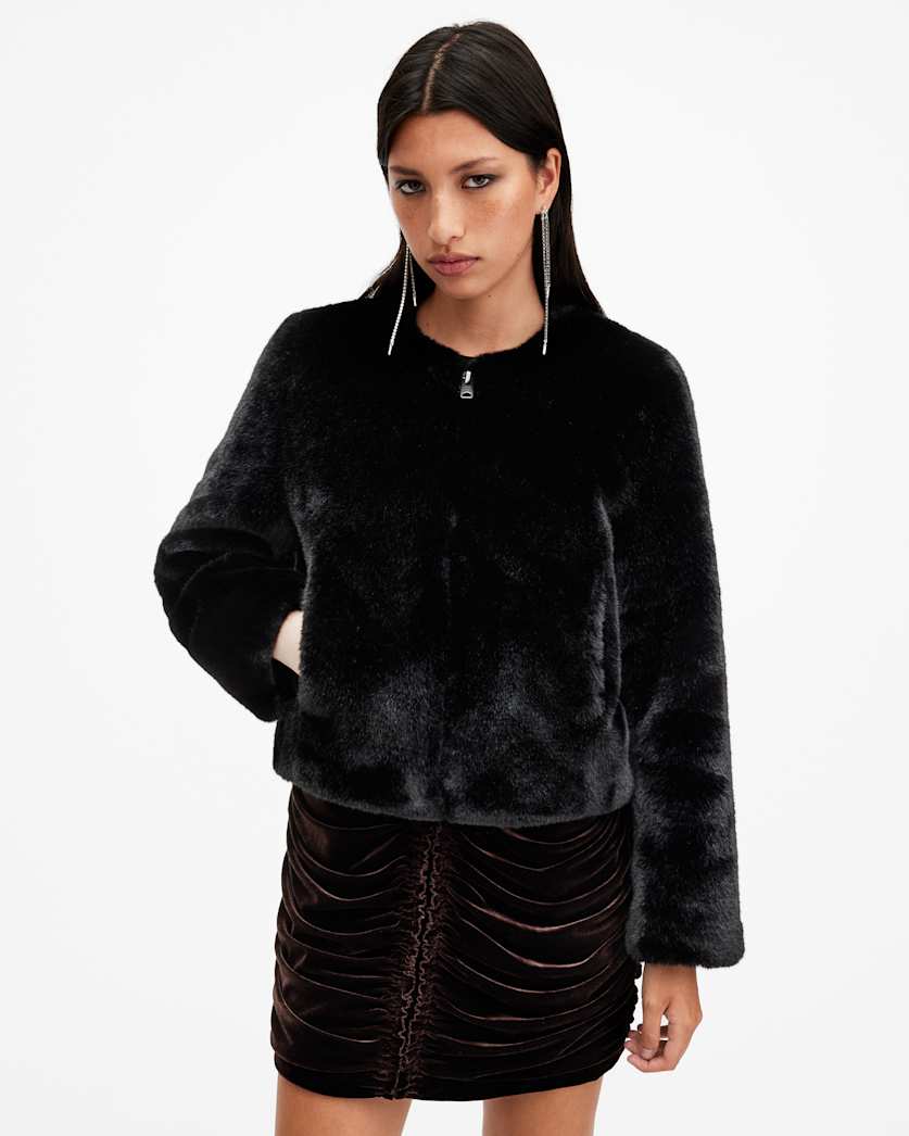 Florence Faux Fur Cropped Coat