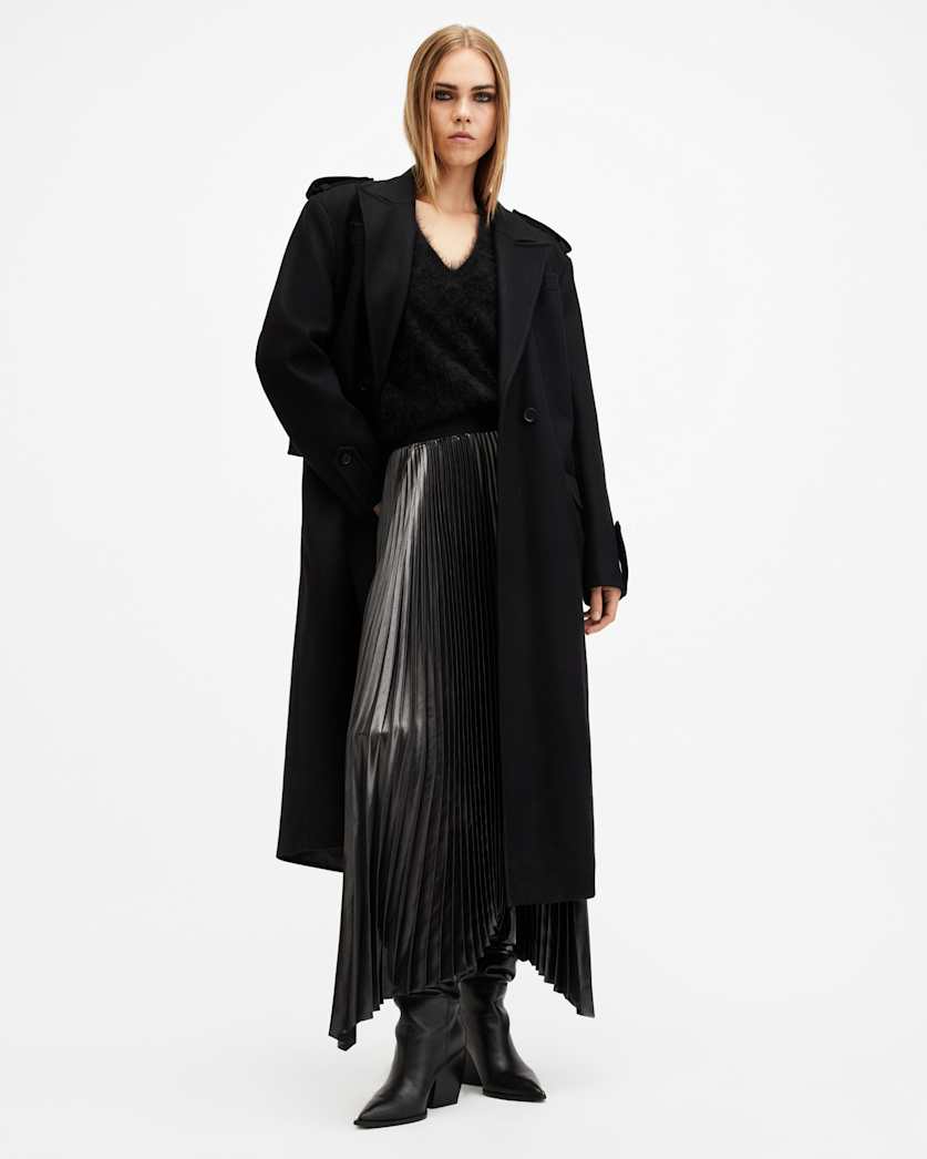 Phia Metallic Asymmetric Maxi Skirt