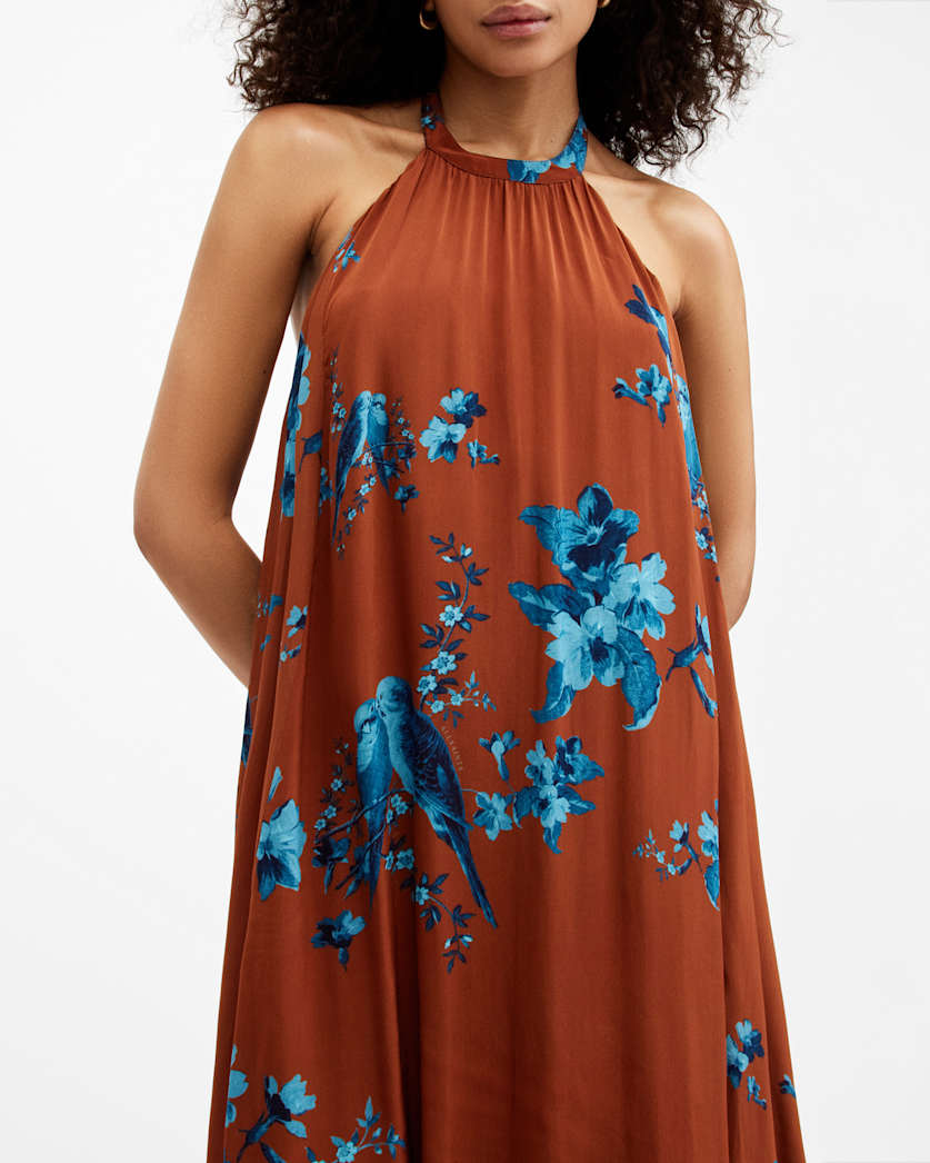 Mysti Halter Neck Floral Iona Maxi Dress