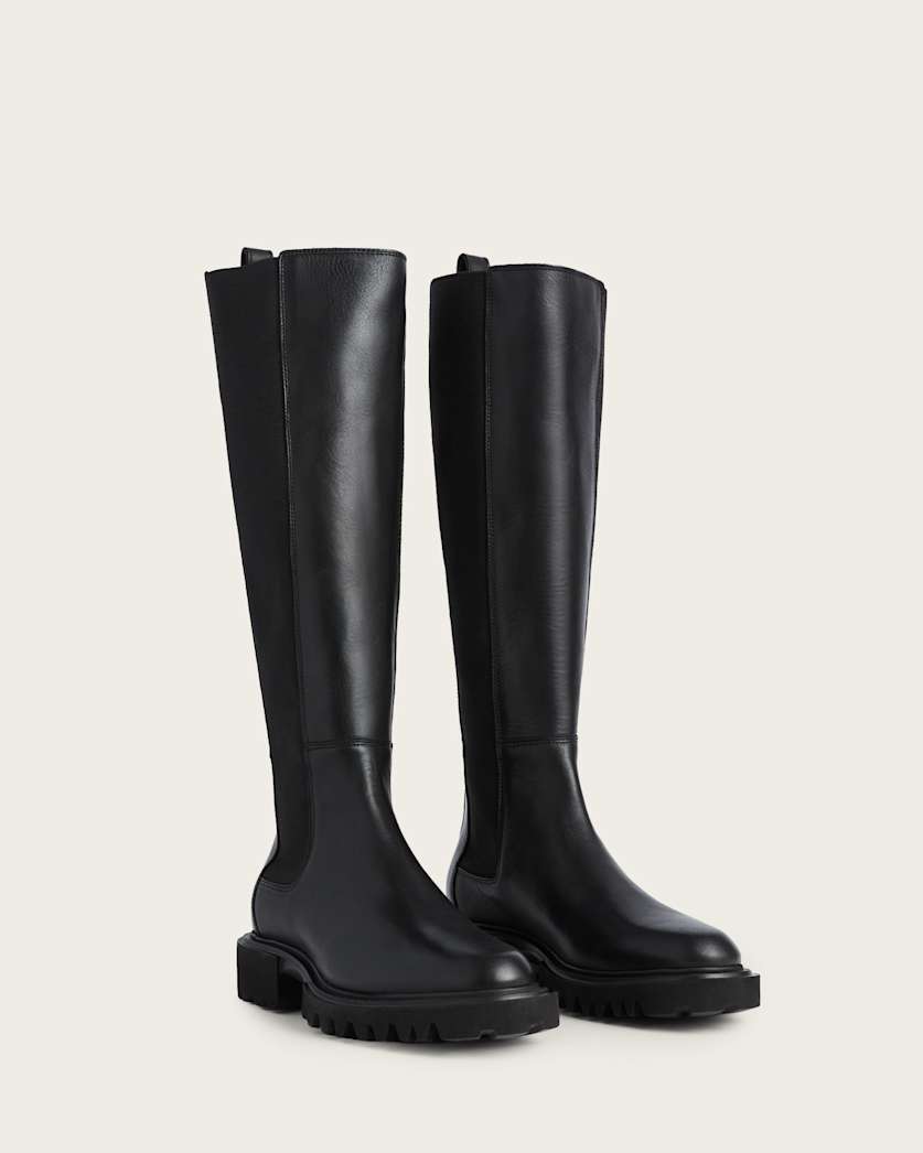 Maeve Knee High Slip On Leather Boots