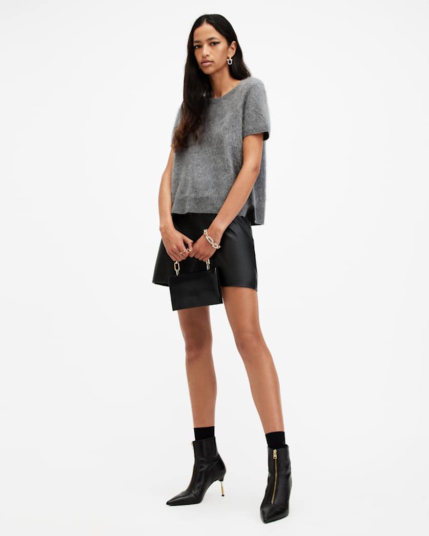 Rebel Brushed Cashmere Knitted T-Shirt