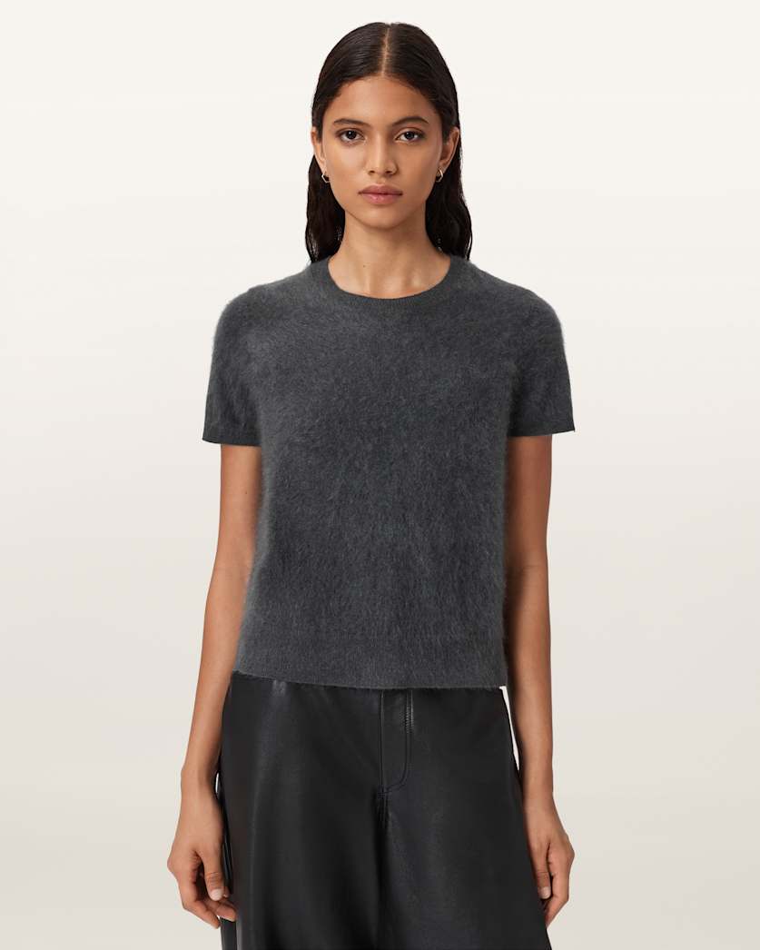 Rebel Brushed Cashmere Knitted T-Shirt