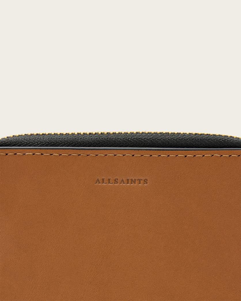 Lena Hex Zip Up Leather Wallet