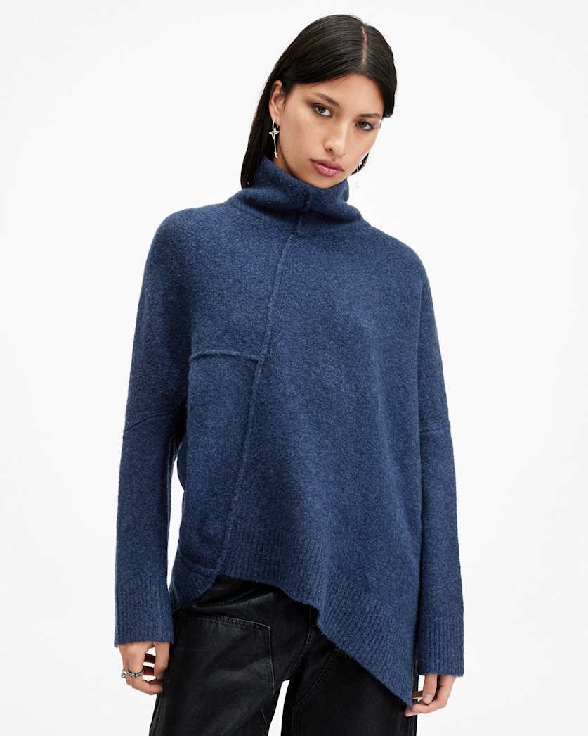 Lock Roll Neck Relaxed Fit Jumper