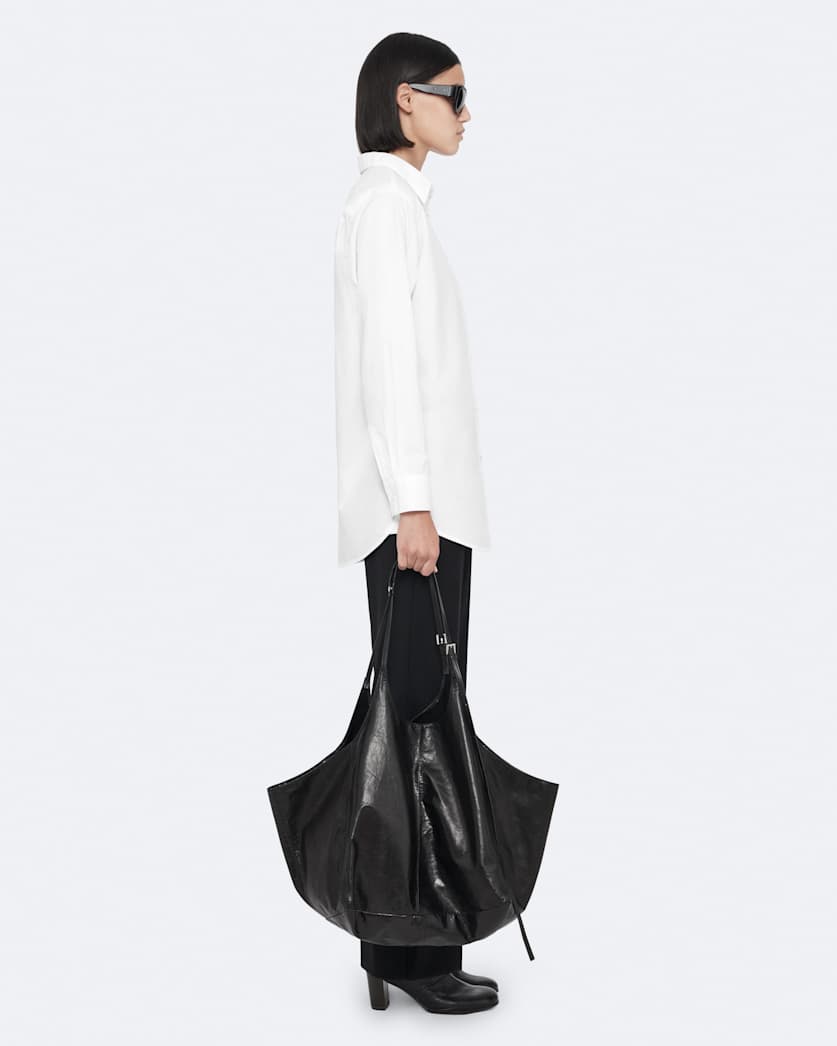 Oversized cotton poplin shirt
