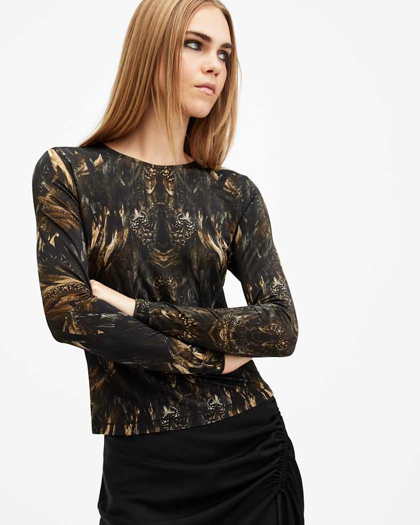 Katlyn Crew Neck Long Sleeve Top