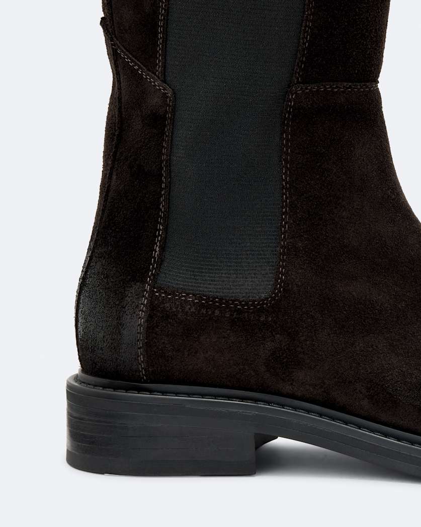 Suede knee high boots