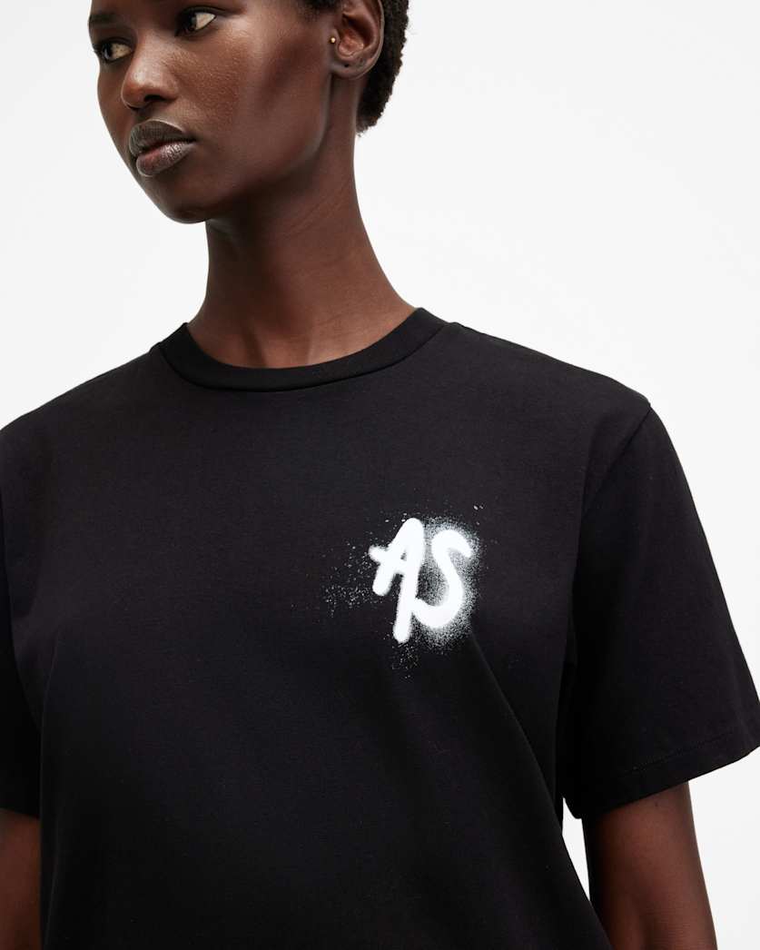 Spray Boyfriend Printed T-Shirt