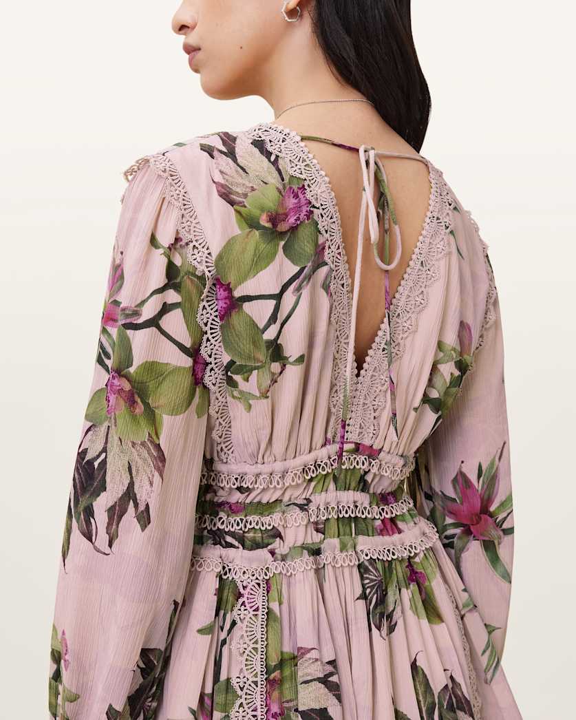 Xanthe Lace-Trimmed Mini Dress