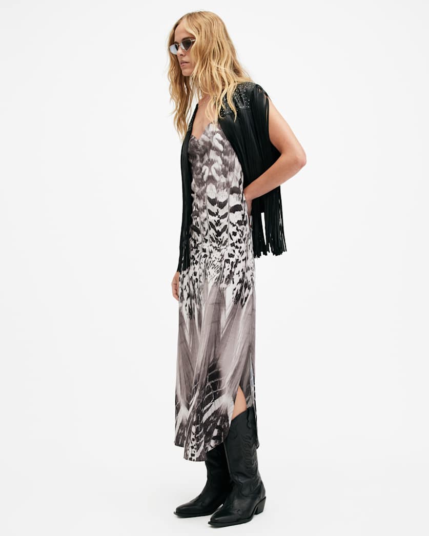 Hadley Sierra Print Midi Slip Dress