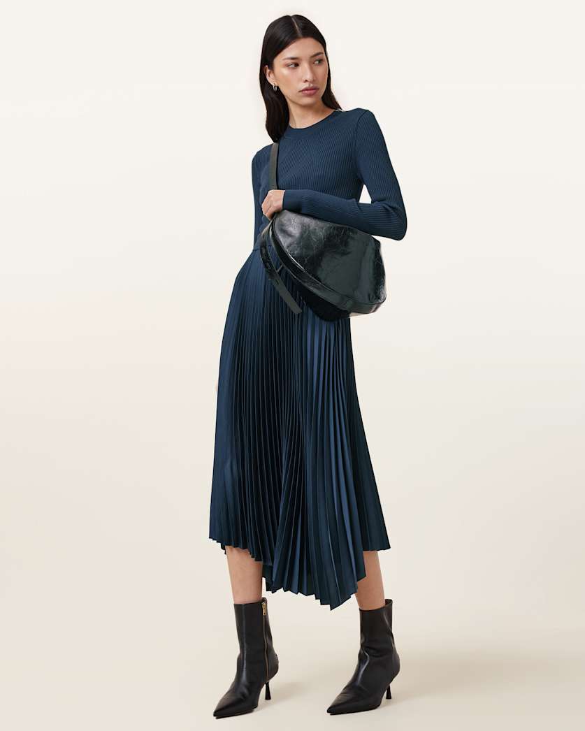 Fay Long Sleeve Asymmetric Dress