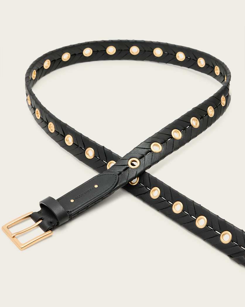 Alice Eyelet Woven Leather Belt