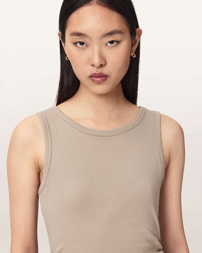 Katarina Boat Neck Slim Fit Tank Top