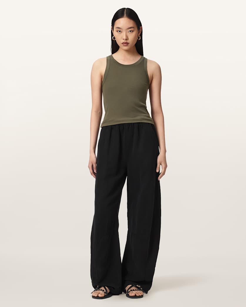 Rina Crew Neck Sleeveless Tank Top