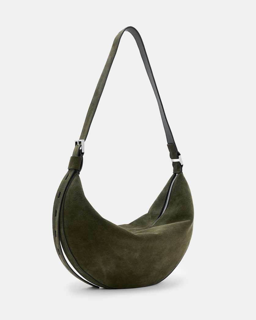 Half Moon Leather Shoulder Bag