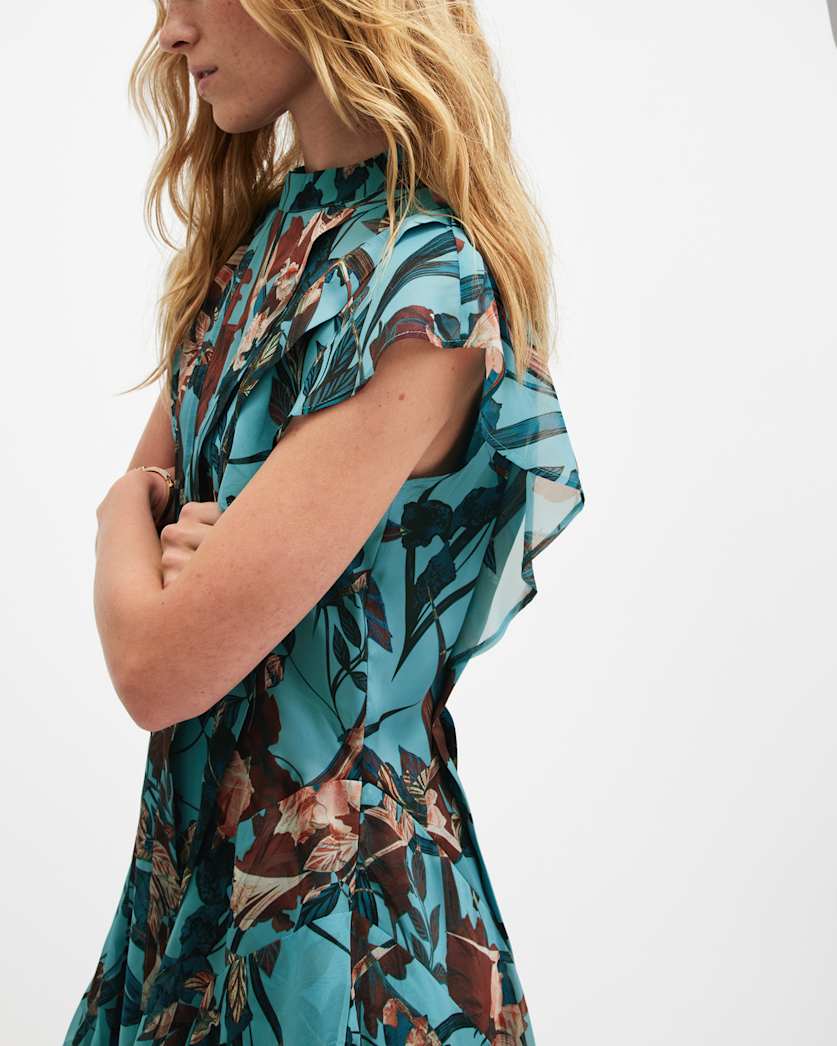 Fleur Asymmetric Hem Mini Dress