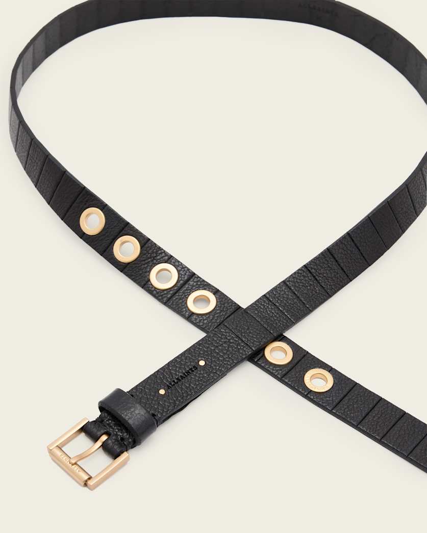 Kylin Skinny Leather Eyelet Belt