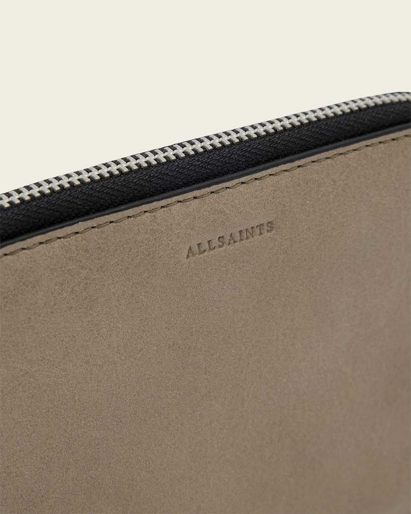 Lena Hex Leather Zip Wallet