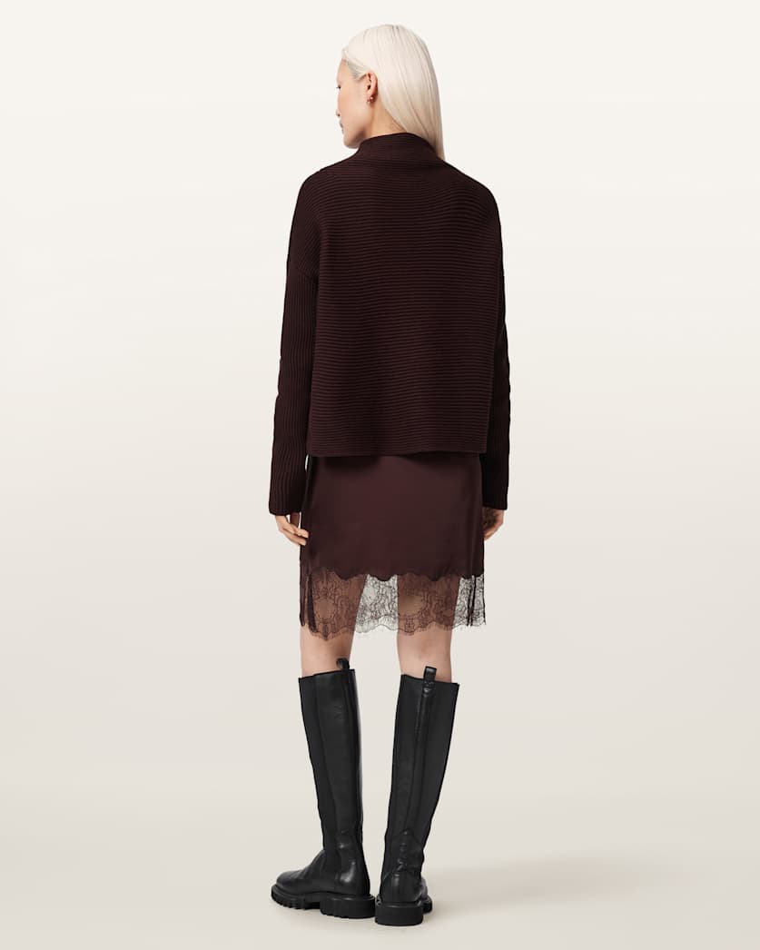 Eloise 2-in-1 Sweater Dress OXBLOOD RED | ALLSAINTS US