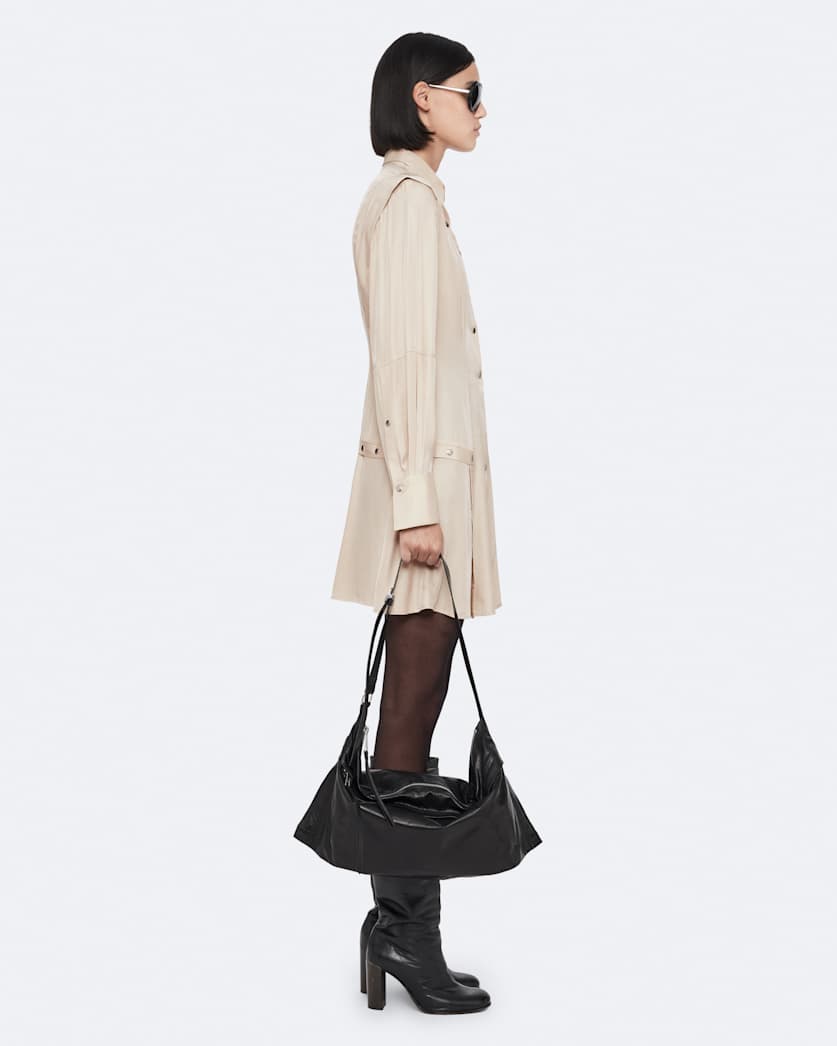 Artemis Silk-Blend Mini Shirt Dress
