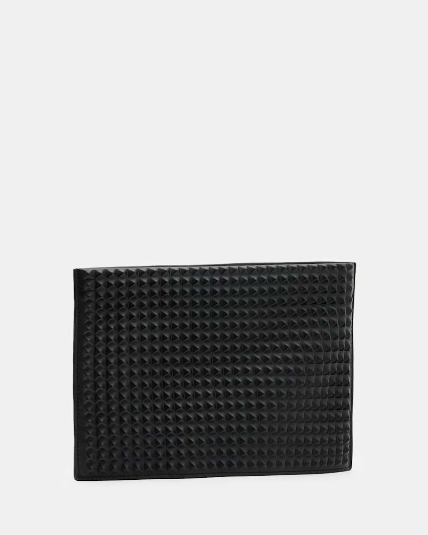 Bettina Studded Leather Clutch Bag