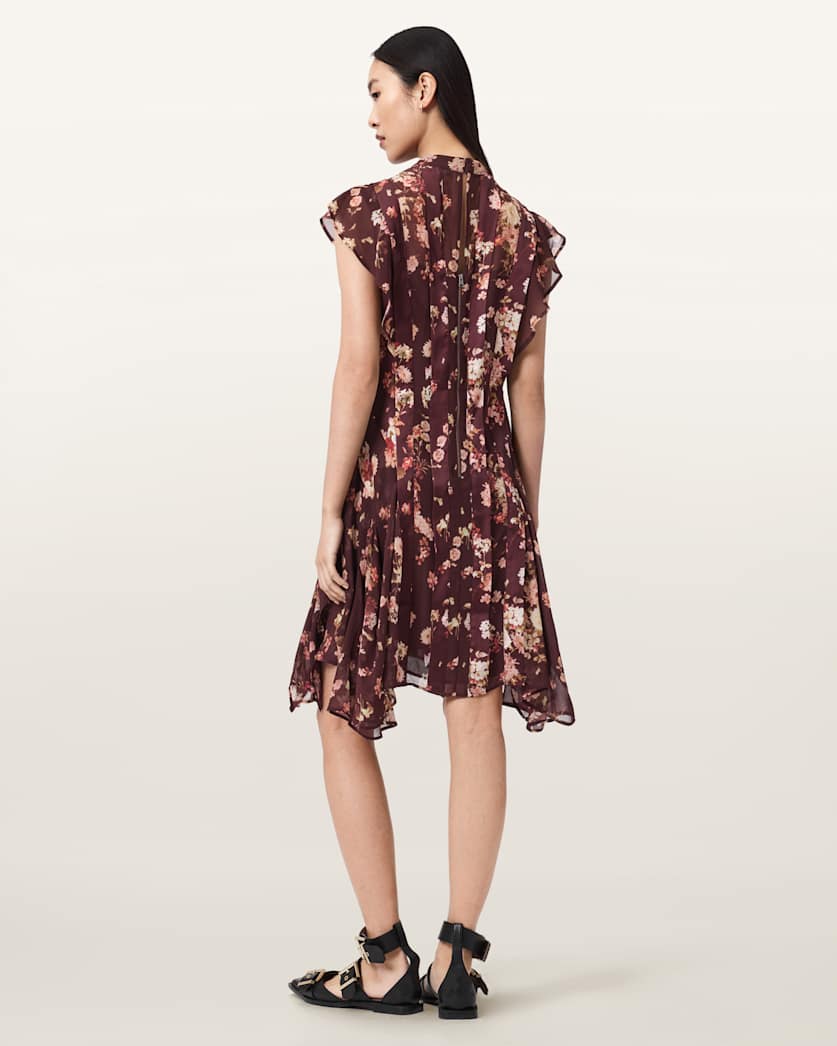 fleur asymmetric hem mini dress Le Fleur Dress