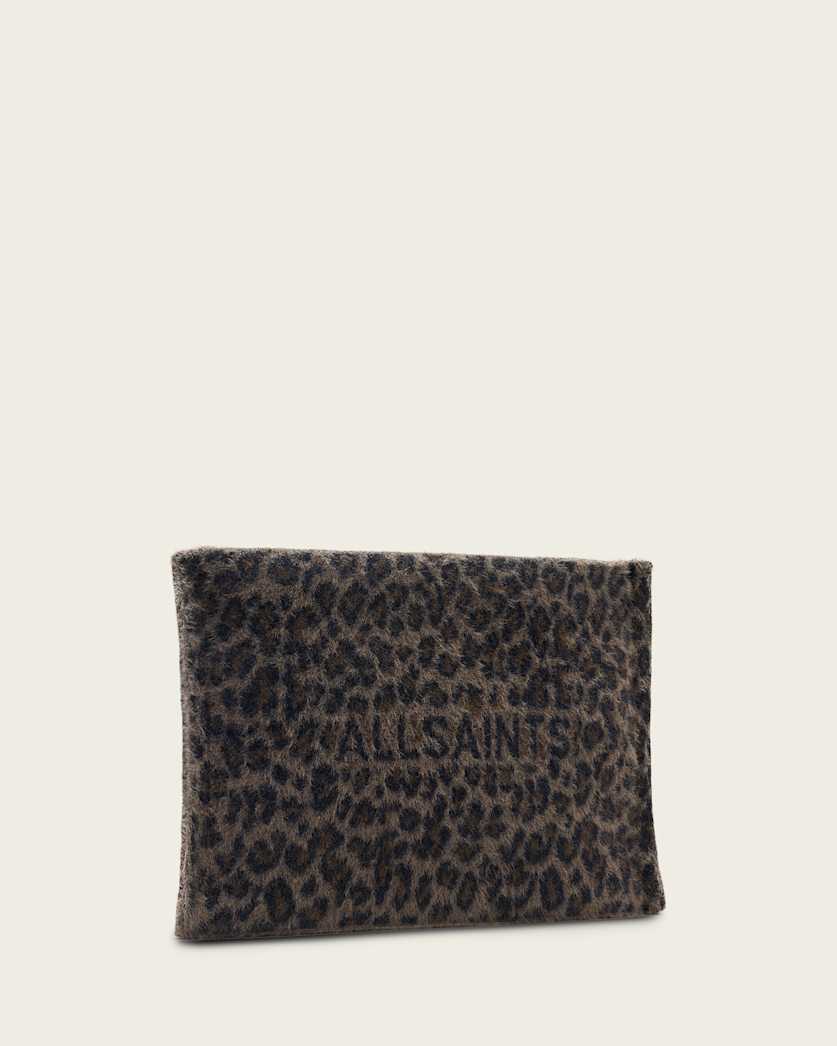 Izzy Leopard Clutch