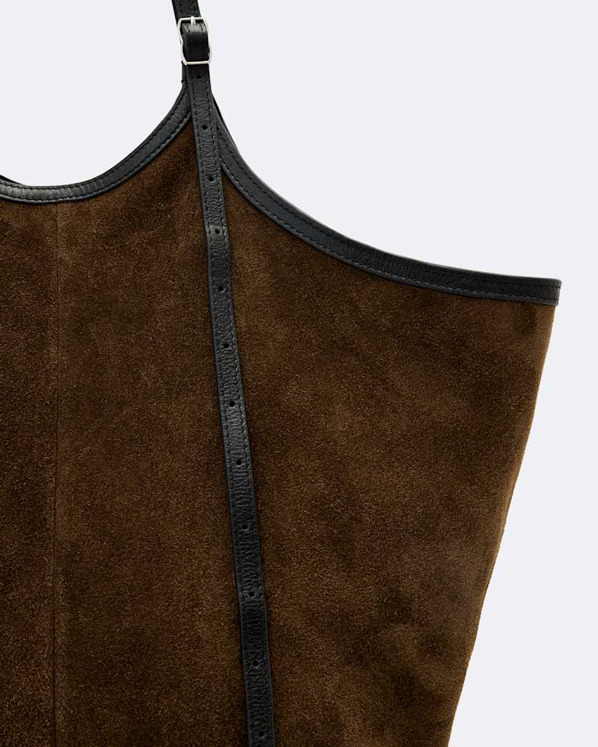 Siloh Suede Magazine Tote Bag