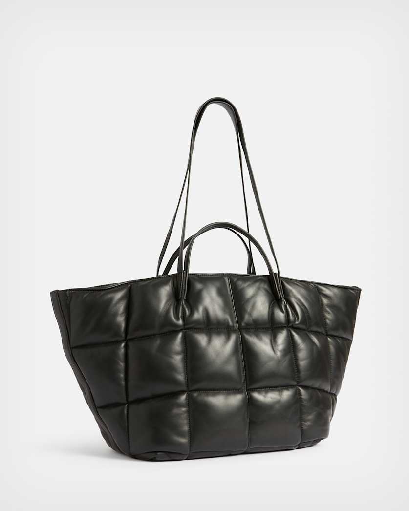 Nadaline Leather Quilted Tote Bag