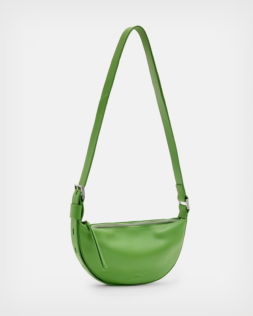 Half Moon Leather Crossbody Bag