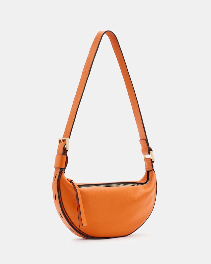 Half Moon Leather Crossbody Bag