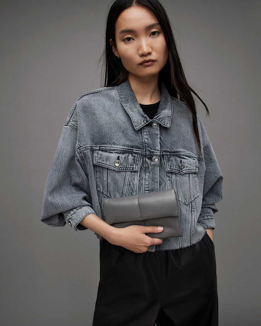 Ezra Leather Quilted Crossbody Bag