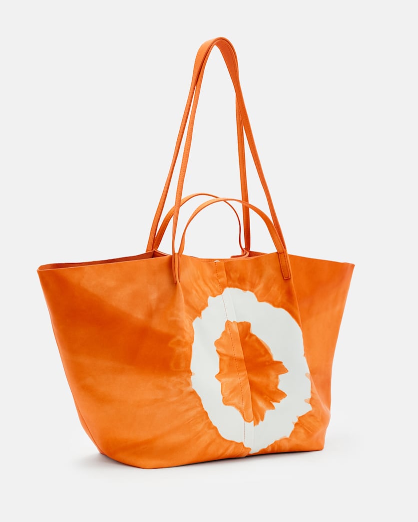 Hannah Tie Dye Leather Tote Bag