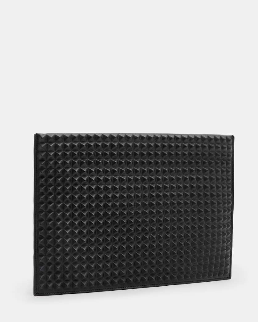 Bettina Studded Leather Clutch Bag