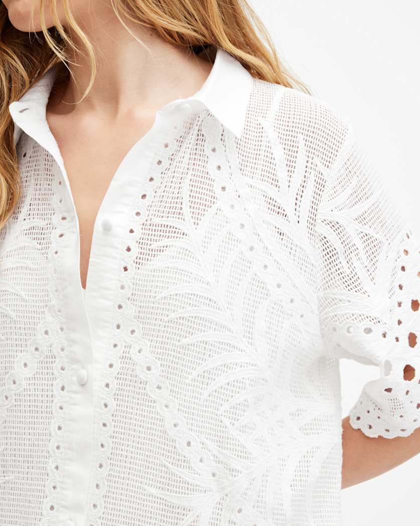 Meria Broderie Midi Dress