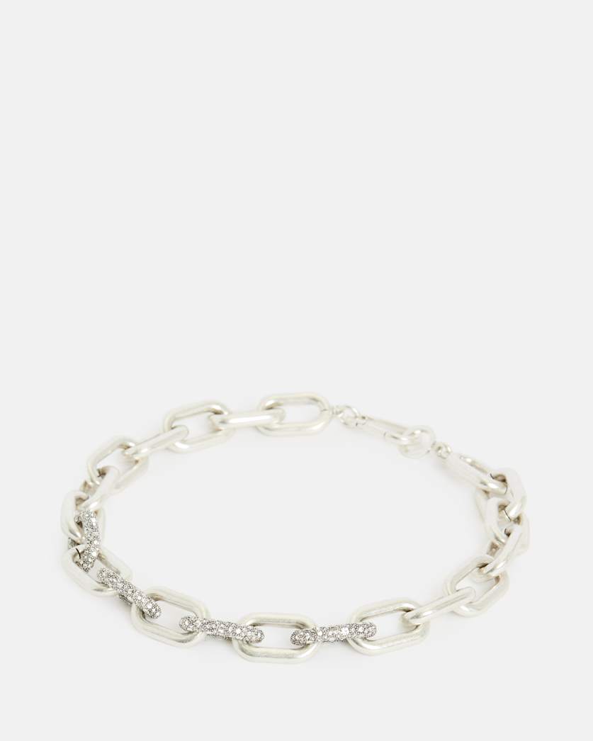 Celeste Chunky Silver Tone Necklace