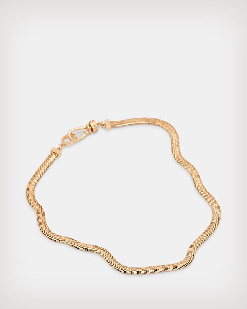 Flat Snake Gold-Tone Necklace