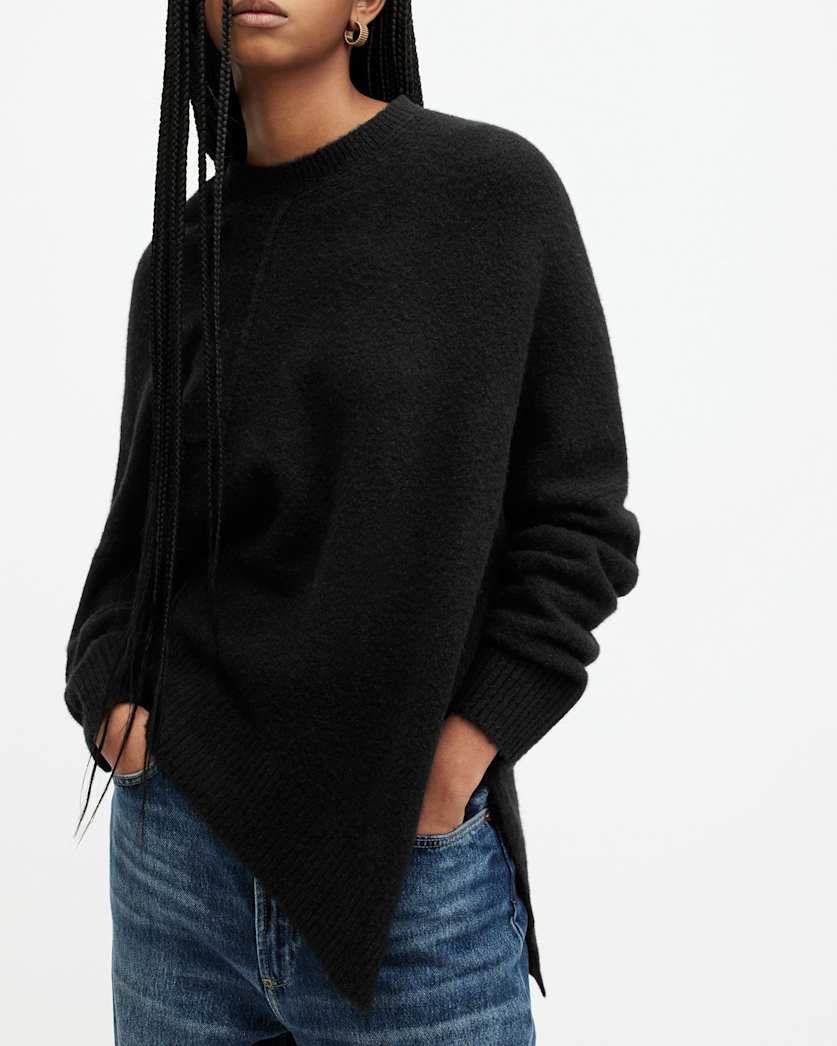 Lock Crew Neck Asymmetric Jumper