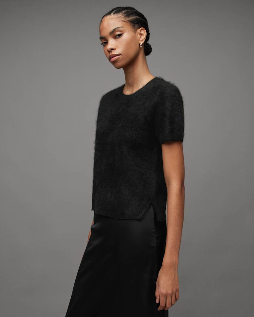 Rebel Brushed Cashmere Knitted T-Shirt