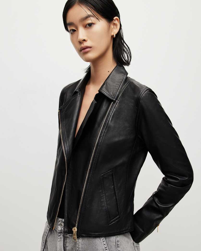 Vela Leather Biker Jacket
